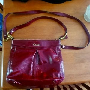 Coach Ashley red patent leather satchel, like new